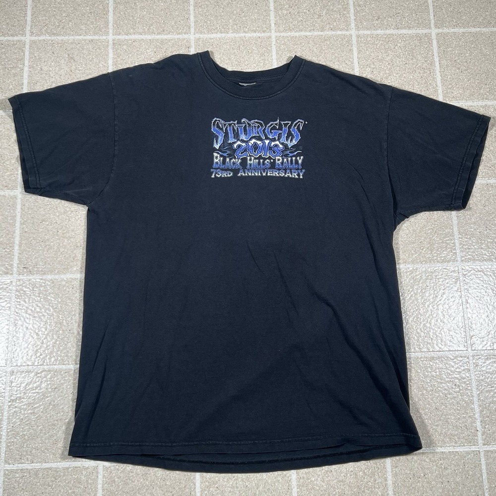 Sturgis Black Hills Rally classic motorcycle 73rd anniversary 2013 T-shirt Biker - Picture 3 of 5